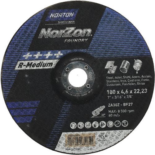 Meule D'ébarbage Norzon Iii Foundry Fonte Ã˜180x4.6x2223mm