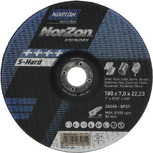 Meule D'ébarbage Norzon Iii Foundry Fonte Ø180x7x2223mm