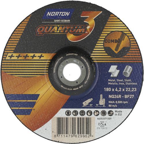 Meule D'ébarbage Quantum 3 Métal/inox Ø180x4.2x2223mm