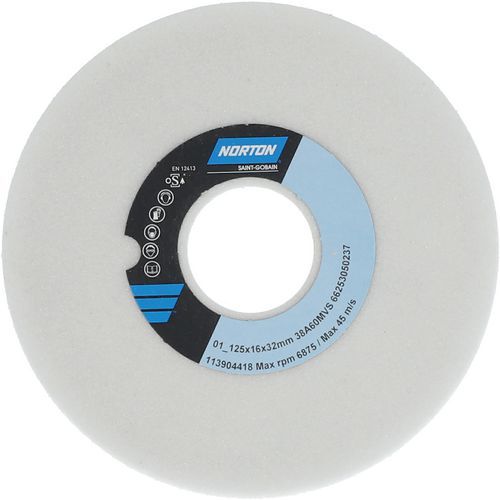 Meule Plate Affûtage Outils 38a Ã˜125x16x32mm 38a60mvs