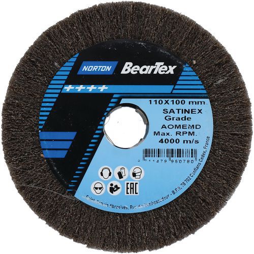 Roue à Lamelles Satinex Beartex Ø110x100x19mm Grain Moyen F2316