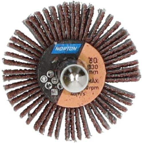 Roue à Lamelles Sur Tige Métal Ø30x10x6mm Grain 60