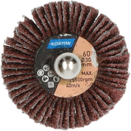 Roue à Lamelles Sur Tige Métal Ø30x30x6mm Grain 60