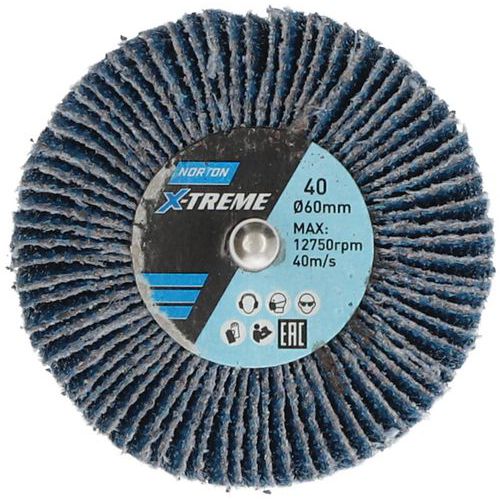 Roue à Lamelles Sur Tige Norzon Ø60x30x6mm Grain 40