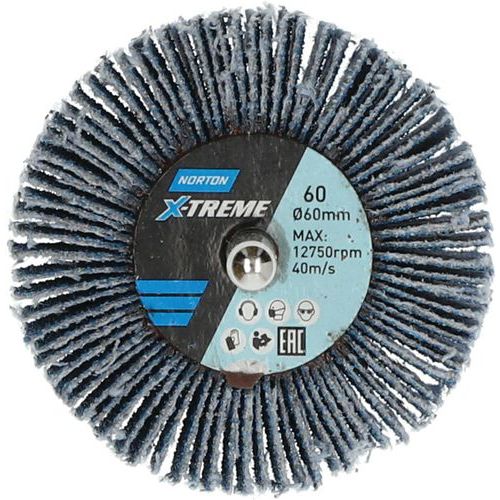 Roue à Lamelles Sur Tige Norzon Ø60x30x6mm Grain 60