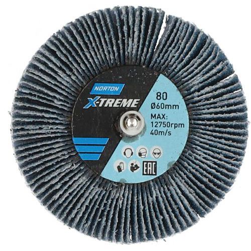 Roue à Lamelles Sur Tige Norzon Ø60x30x6mm Grain 80