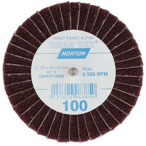 Roue à Lamelles Sur Tige Beartex Mixte Ø100x50x6mm Grain 100