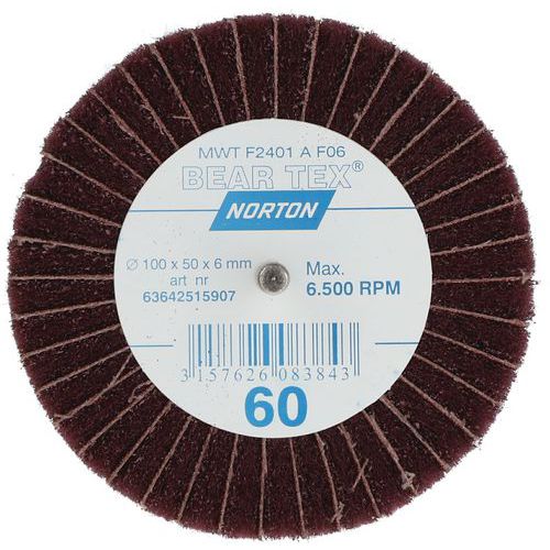 Roue à Lamelles Sur Tige Beartex Mixte Ø100x50x6mm Grain 60