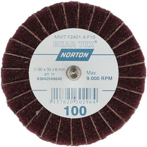 Roue à Lamelles Sur Tige Beartex Mixte Ø60x30x6mm Grain 100