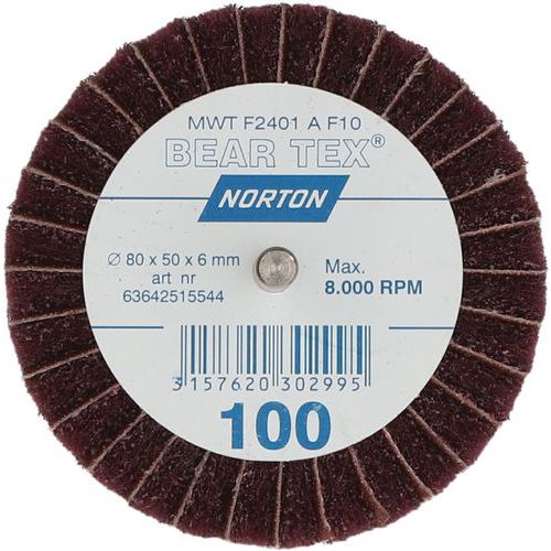 Roue à Lamelles Sur Tige Beartex Mixte Ø80x50x6mm Grain 100