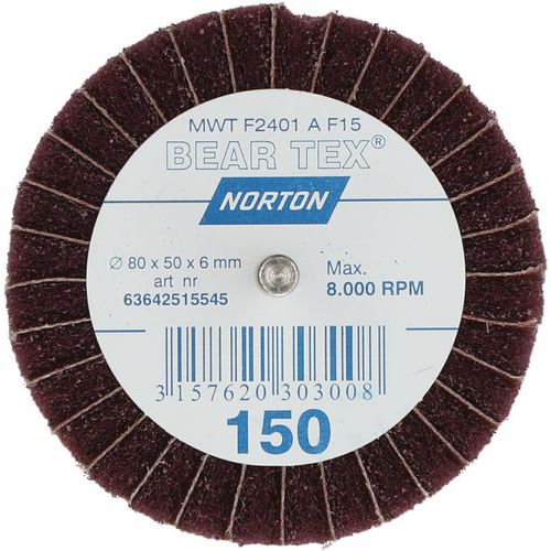 Roue à Lamelles Sur Tige Beartex Mixte Ø80x50x6mm Grain 150