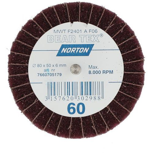 Roue à Lamelles Sur Tige Beartex Mixte Ø80x50x6mm Grain 60