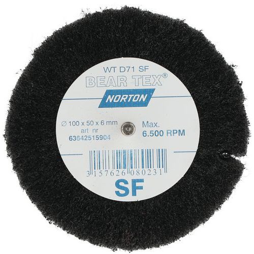 Roue à Lamelles Sur Tige Beartex Ø100x50x6mm Grain Fin S