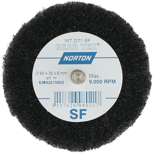 Roue à Lamelles Sur Tige Beartex Ø60x30x6mm Grain Fin