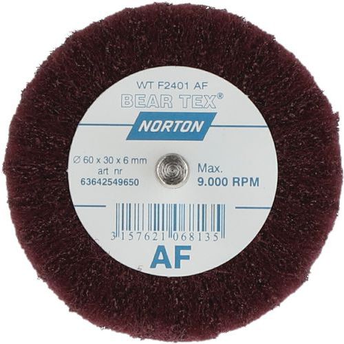 Roue à Lamelles Sur Tige Beartex Ø60x30x6mm Grain Fin