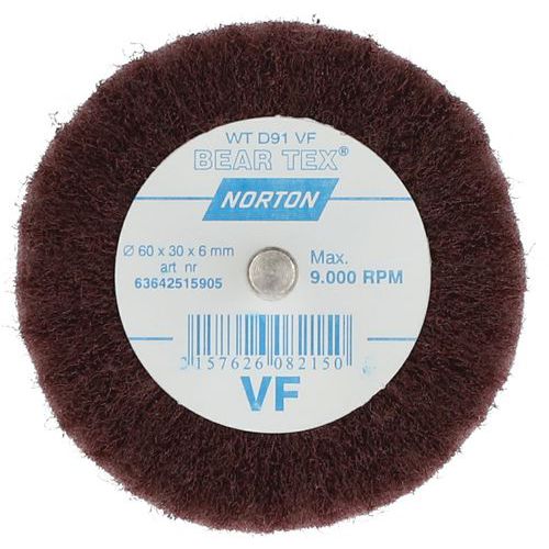 Roue à Lamelles Sur Tige Beartex Ø60x30x6mm Grain Très Fin