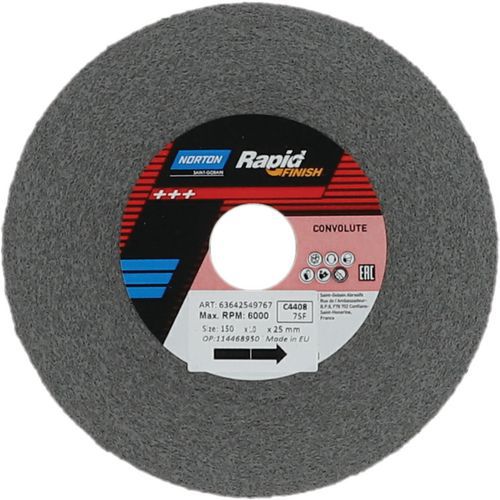 Roue Rapid Finish Long Life Ø150x10x25mm Grain Fin C4408d17sic
