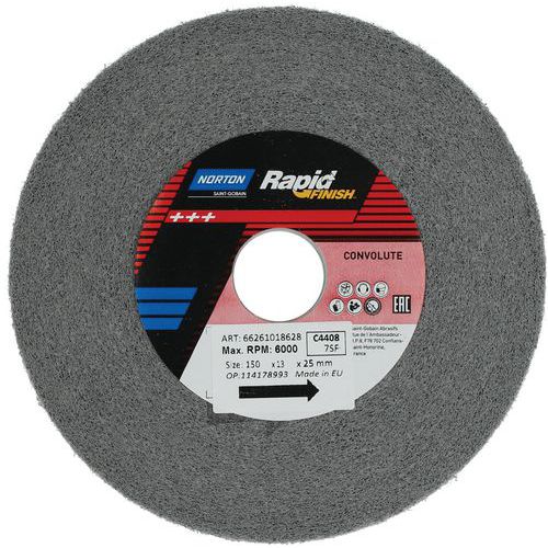Roue Rapid Finish Long Life Ø150x13x25mm Grain Fin C4408d17sic