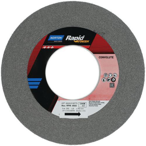Roue Rapid Finish Long Life Ø200x25x76mm Grain Fin C4408d18sic