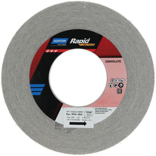 Roue Rapid Finish Long Life Ø200x25x76mm Grain Moyen C2308d18alox
