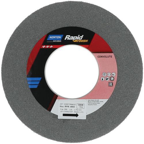 Roue Rapid Finish Long Life Ø200x25x76mm Grain Moyen C4308d17sic