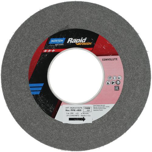 Roue Rapid Finish Long Life Ø200x50x76mm Grain Fin C4408d19sic