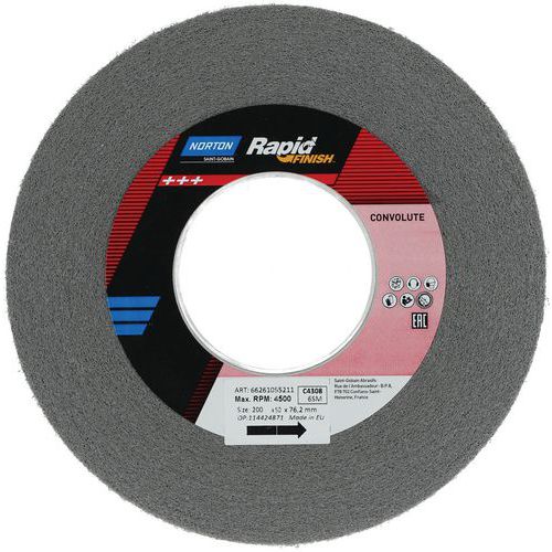 Roue Rapid Finish Long Life Ø200x50x76mm Grain Moyen C4308d16sic