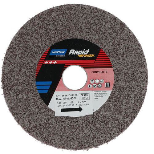 Roue Convolute Rapid Finish 4000 Ø150x25x25mm Grain Moyen C2306d48alox