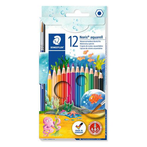 Etui 12 crayons couleurs aquarellables Noris Club thumbnail image 1