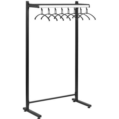 Gardelux By Hermeta - Penderie Allure Noir - 100cm Largeur - 8 Manteaux - Acier/Aluminium - Design Moderne