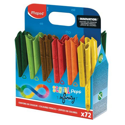 Schoolpack 72 crayons de couleurs SCHOOL'PEPS INFINITY thumbnail image 1