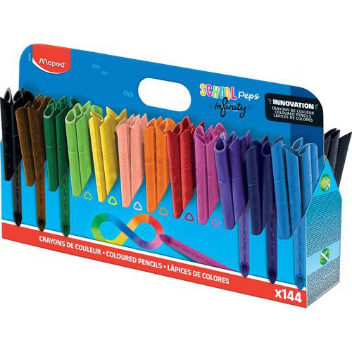 Schoolpack 144 crayons de couleurs SCHOOL'PEPS INFINITY thumbnail image 1