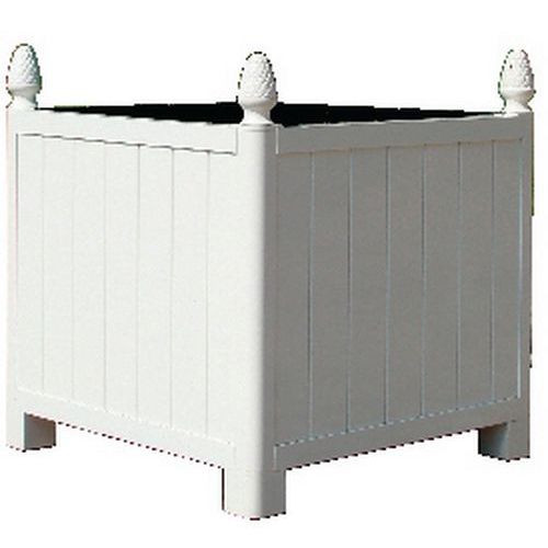 Bac Orangerie Blanc Finition Pomme De Pin 47x47 Cm