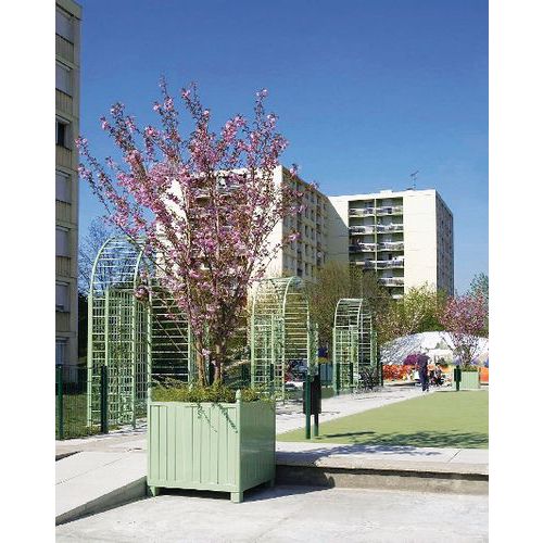 Bac Orangerie Vert Finition Pomme De Pin 77x77 Cm