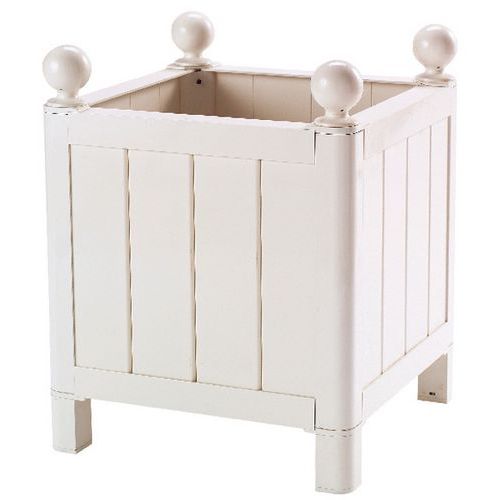 Bac Orangerie Blanc Finition Sphère 62x62 Cm