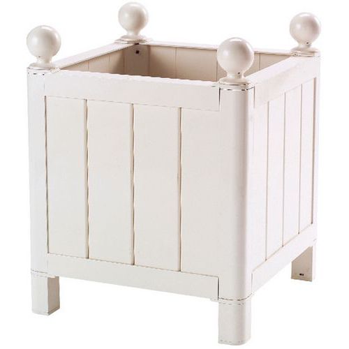 Bac Orangerie Blanc Finition Sphère 77x77 Cm