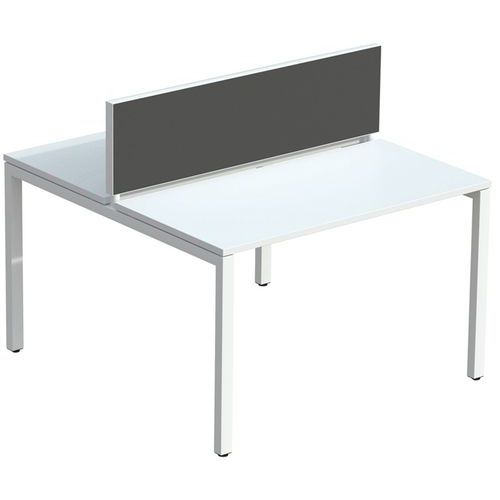 Ecran De Sép. Easy Office 33x120cm Cadre Blanc Tissu Anth.