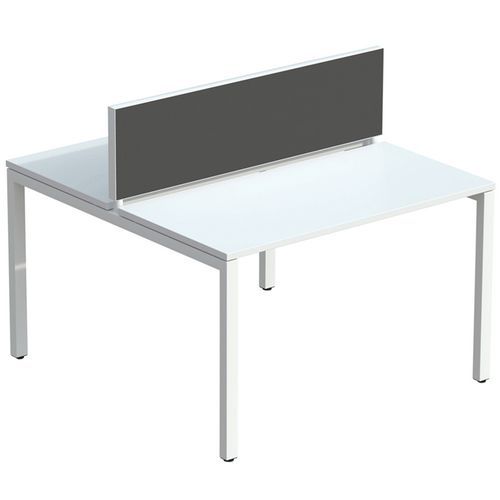 Ecran De Sép. Easy Office 33x160cm Cadre Blanc Tissu Anth.