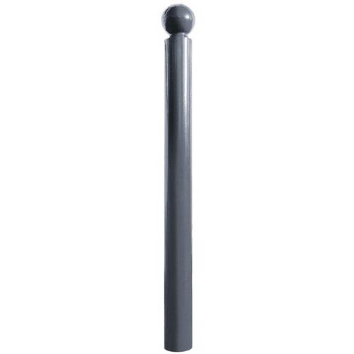 Potelet décoratif boule Ø 76 cm gris métal à sceller pour voirie