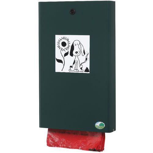 Distributeur De Sacs Hygiène Canine Ds2 - Revetu Vert Mousse