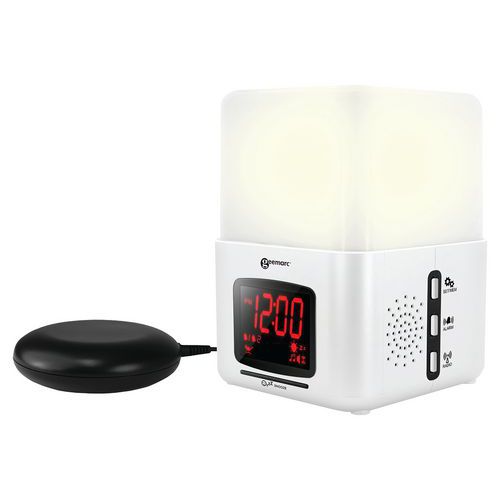 Radio Réveil Amplifié Wake 'n' Shake Light + Vibreur + Lampe - Geemarc