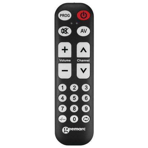 Télécommande TV1 19 boutons + 1 programmable - Geemarc Télécommande TV1 19 boutons + 1 programmable - Geemarc
