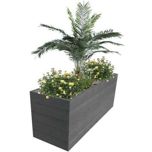 Jardinière Espace Rectangulaire 90x40x55 Cm - Gris