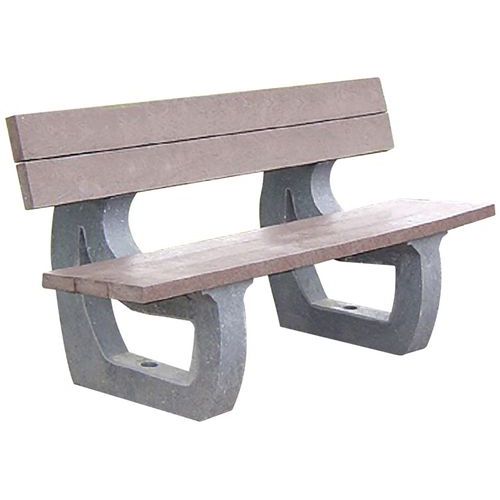 Banc Parc Eco Long 150 Cm Livré En Kit Marron / Pieds Gris