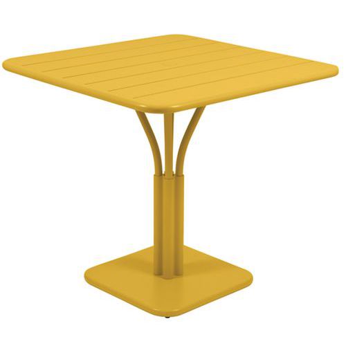 Guéridon Luxembourg 80x80 Miel - Table Ronde Design et Robuste - Idéal Salon et Jardin
