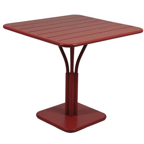 Guéridon Luxembourg 80x80 Piment Rouge Foncé - Table de Jardin Design et Robuste