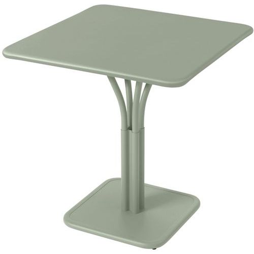 Guéridon Luxembourg 71x71cm Plateau Plein Gris - Design Élégant et Robuste