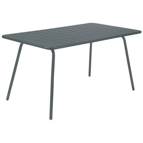 Table rectangulaire Luxembourg 143x80 cm Aluminium Gris Orage - Design & Robuste