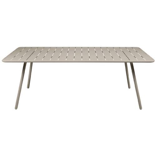 Table rectangulaire Luxembourg 207x100 cm Muscade Aluminium - Design & Durable - Mobilier d'extérieur
