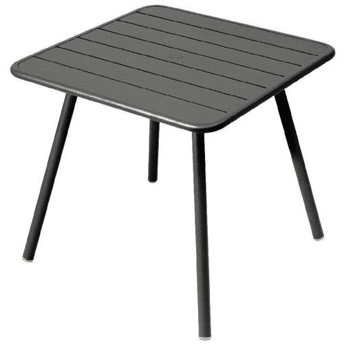 Table 4 pieds Luxembourg 80x80 Anthracite Aluminium - Design et Robuste - Idéale pour Extérieur